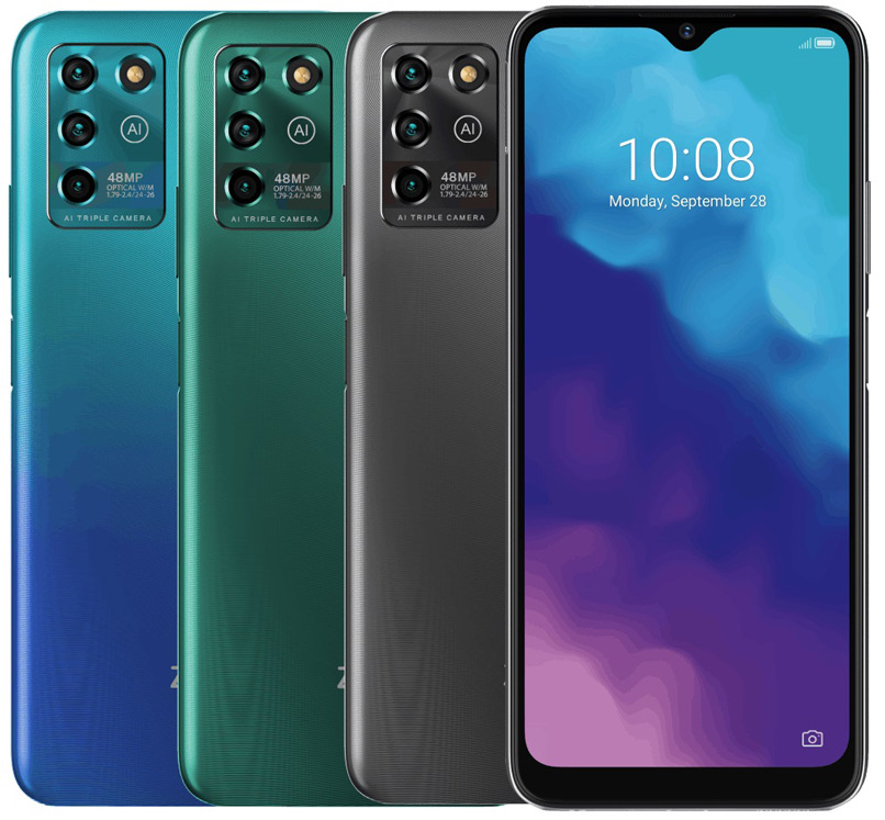 Custodia ZTE Blade V30 Vita + 3 Vetri Temperati – Cover Morbida TPU Nera, Protezione Antiurto
